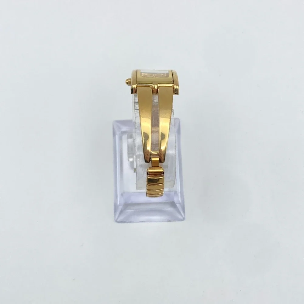 Vintage Alto Womens Watch Gold Tone 19mm Stretch Band Tank New Battery SMALL 6